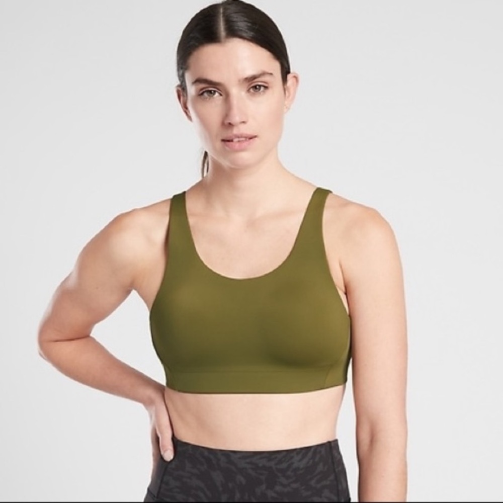 Athleta || Advance Sprint Bra 34DD Arboretum Olive Green‎